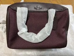 COACH バーガンディ チェック柄 バッグ