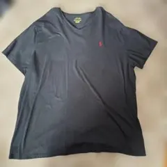 Polo Ralph Lauren ブラック Vネック Tシャツ XXL