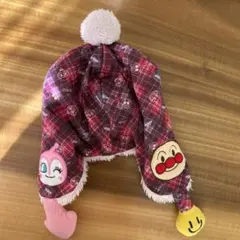 アンパンマン ニット帽 ポンポン付き　頭周り50cm