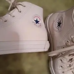 新品同様コンバースオールスターハイカット レイン　22.5cm ホワイト系