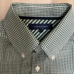 TOMMY HILFIGER グリーンチェック シャツ XL