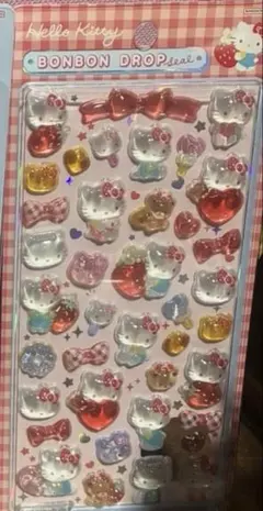 ハローキティ　ボンボンドロップシール