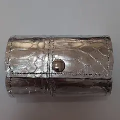錦キーケース6連大　シルバー
