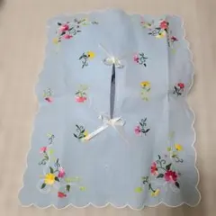 花柄刺繍ティッシュボックスカバー