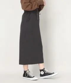 LOWRYSFARM リブスカート チャコール