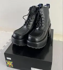 ヨースケ YOSUKE 厚底編み上げブーツ　27cmのサムネイル