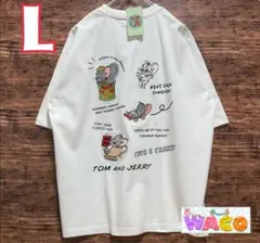 トムとジェリー　レディース　半袖　Tシャツ　缶詰　本　タフィー　洋服　アニメ トムとジェリー レディース 半袖 Tシャツ 缶詰 本 タフィー 洋服