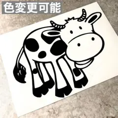 牛 うし ステッカー 防水 動物 車 バイク 屋外用 防水 シール