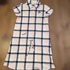 le coq sportif チェック柄 半袖ワンピース M ゴルフ
