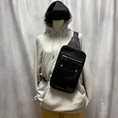 PORTER ポーター　合成皮革　ボディバッグ ブラック