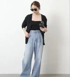 美品！Deuxieme Classe ドゥーズイエムクラスタックバギーデニムのサムネイル