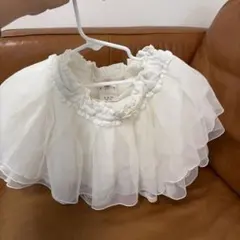 メゾピアノ　ホワイトチュールフリルスカート