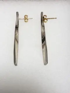 ete シルバー 925 K18 ロング ピアス