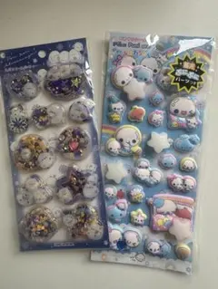 あわわちゃん光るドロップシール正規品スパンコールシール　シマエナガ正規品