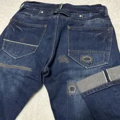291295＝HOMME 44 セルビッチデニム パッチワーク ダメージ加工