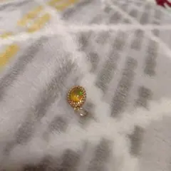 【美品】【アガット】K10オパール＆クォーツネックレスチャーム