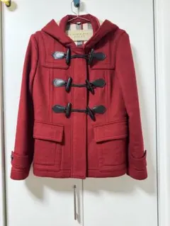 極美品 バーバリーブリット メガチェック ダッフルコート 赤 BURBERRY バーバリーブリット メガチェック ダッフルコート 赤 BURBERRY
