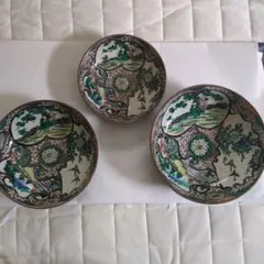 古九谷 飯田屋 宮本屋窯 赤絵 山田久録 江戸期 アンティーク九谷焼 1