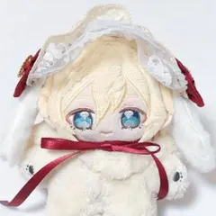 ♡10〜11cmサイズ♡ ぬい服♡ホワイト♡おすわり♡たれみみうさぎ