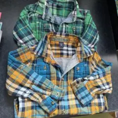 babyGap チェック柄長袖シャツ 2枚セット