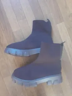 wears⭐厚底ニットショートブーツ