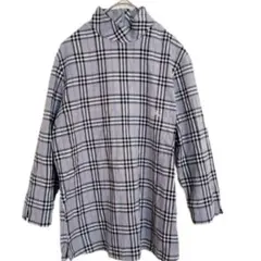 バーバリー ロンドン Burberry ハイネック シャツ ノバチェック M
