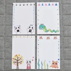 デコはがき4枚セット　手描き