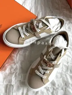 HERMES デイ スニーカー ケリー金具 ベージュ 新品