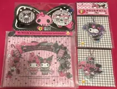 マイメロ クロミ 一番くじ 缶バッジ ポーチ アクリルチャーム トートバッグ