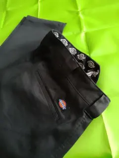 Dickies ワイドパンツ　チノパンツ　テーパード　ディッキーズ　黒　２タック