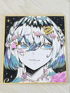 手描き イラスト オリジナルキャラクター ミニ色紙 原画 - メルカリ