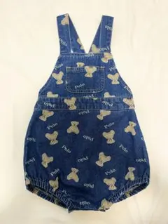 Polo ベア デニムロンパース