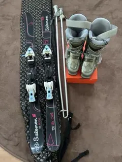 Salomon Le Ciel 131cm スキー板ビンディンなど4点セット女性
