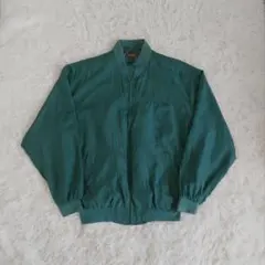 【シルク100%】80s90s US企業ロゴ刺繍 スイングトップ オーバーサイズ