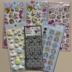 タイルシール　すみっコぐらし　ハローキティ　まじかるベリーベリー　おはじきシール