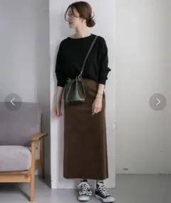 URBAN RESEARCH DOORS コーデュロイマキシストレートスカート