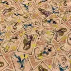 ディズニープリンセス　水彩画タッチ　カット布