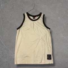 00s VOLCOM タンクトップ XL チェッカーロゴパッチ Y2K 白のサムネイル