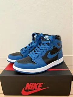 NIKE エアジョーダン1 レトロ HIGH OG ダークマリーナブルーのサムネイル
