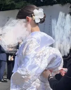 和装 ♡ 胡蝶蘭　髪飾り　ミニ胡蝶蘭付き　和玉 結婚式　成人式　前撮り　白無垢