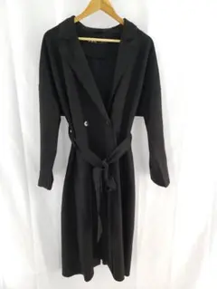 ZARA フェイクスウェードトレンチコート ブラック Mサイズのサムネイル