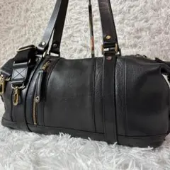 master-piece マスターピース レザーボストン ダークブルー 未使用 master-piece ボストンバッグ 「master-piece /マスターピース