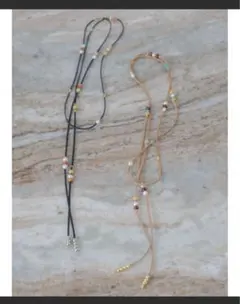 Ungrid ウッドコンビフェイクレザーネックレス