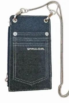 SPIRAL GIRL デニム スマホショルダー ミニバッグ ポーチ 斜めがけ