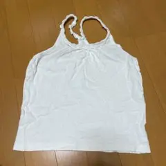 ホワイト ダブルストラップ キャミソール。