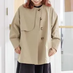 最終値下げ‼️新品タグ付✨studio CLIP ノーカラーショートトレンチコート