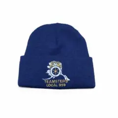 希少 USA製 UNION MADE TEAMSTERS ビーニー ニット帽 紺