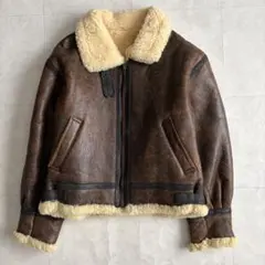 type B-3 羊革 本革 ムートンフライトジャケット ボア M ブラウン