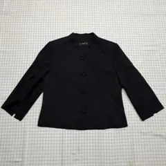 LAPINE シルク100% ノーカラー ジャケット 9号 長袖 レディースのサムネイル