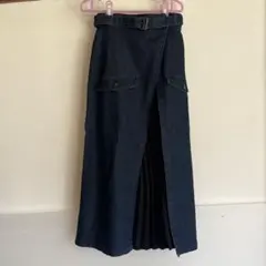 BACKNUMBER ロングスカート Mサイズデニムスカート プリーツスカートのサムネイル